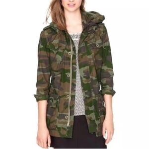 J. Crew Woman’s Camouflage Hooded Jacket